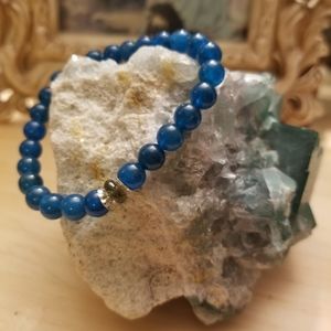 Moldavite and Apatite bracelet